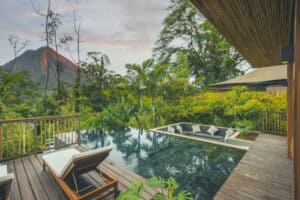 Lush, tropical and green volcano/jungle view in Costa Rica